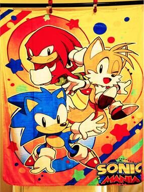 Colorful Sonic Plush Blanket 50x58